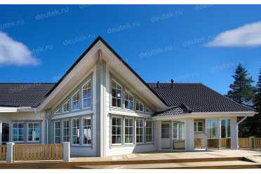 Проект одноэтажного финского дома с сауной DTW0059