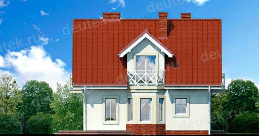 Проект двухэтажного дома с камином и кабинетом в европейском стиле 9 на 9 м - DTA100221 DTA100221