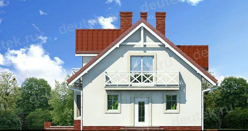 Проект трехэтажного дома из керамоблоков с мансардой и камином DTV100146