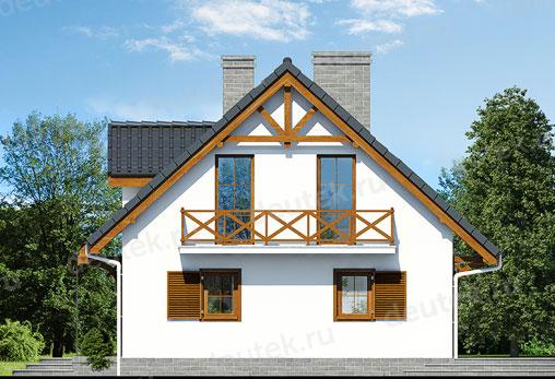 Проект трехэтажного дома из керамоблоков с мансардой и камином DTV100188