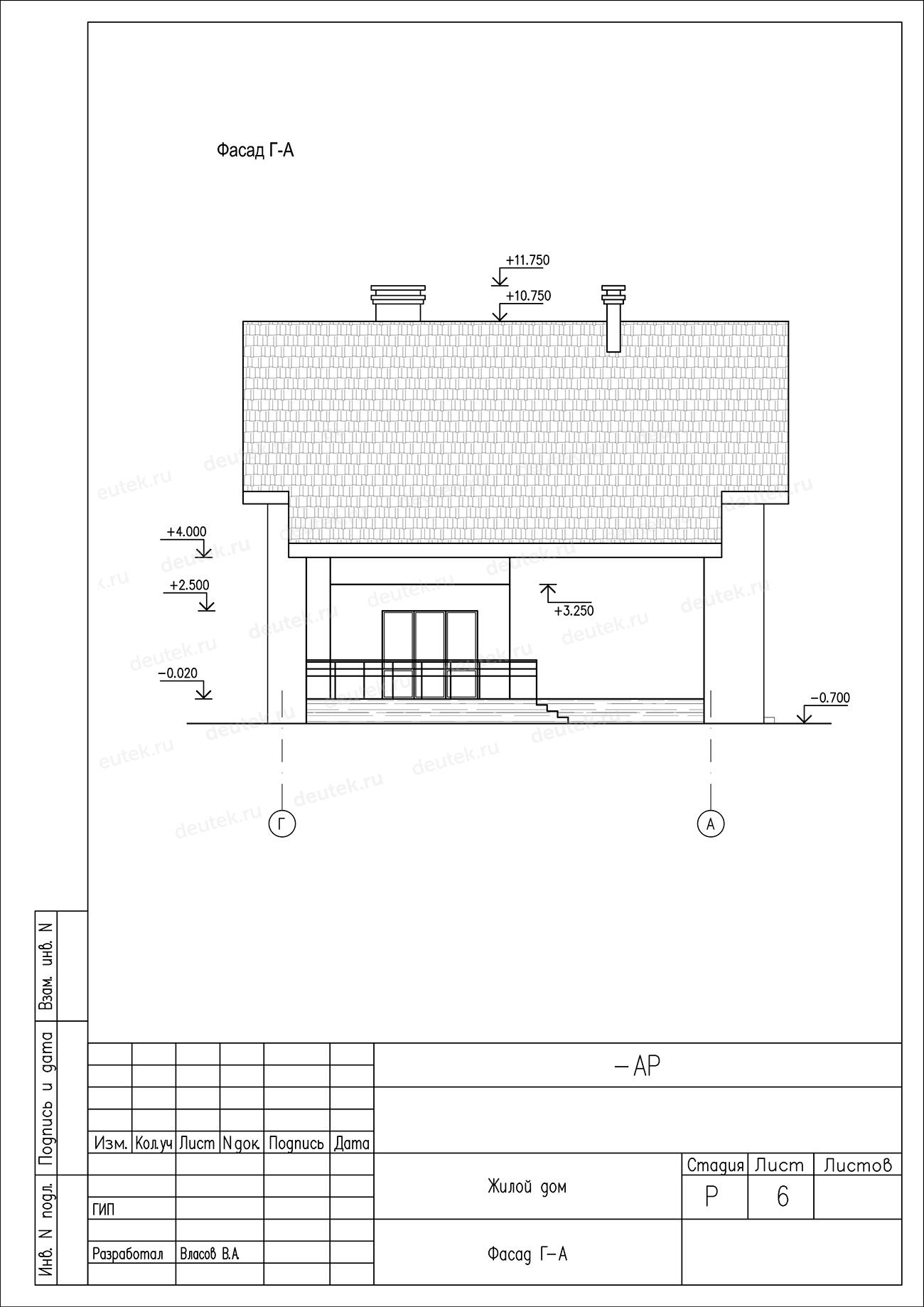 Проект дачного дома из кирпича DT0244