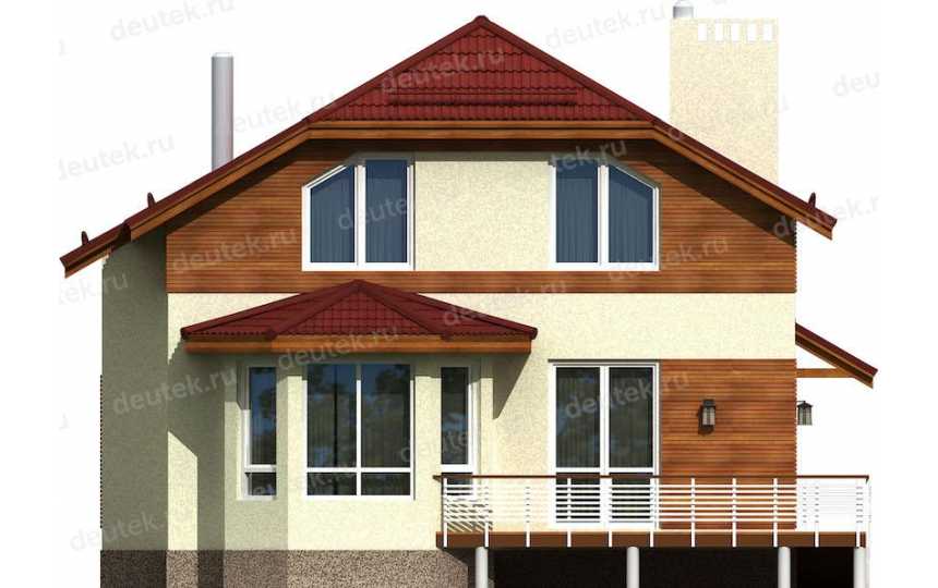 Проект двухэтажного каркасного дома в стиле Модернизм - KR12