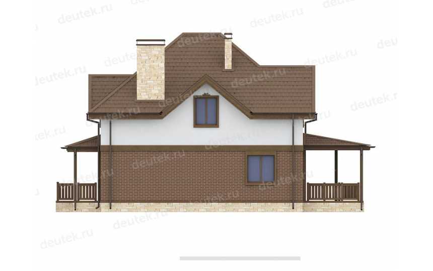 Проект дома с мансардой из газобетона в европейском стиле DTE-36