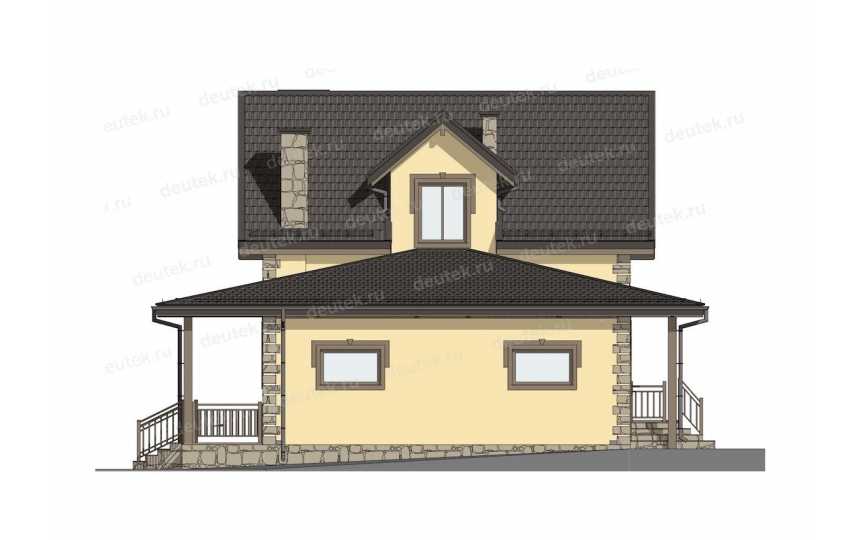 Проект дома с цокольным этажом и гаражом в Европейском стиле DTE-45