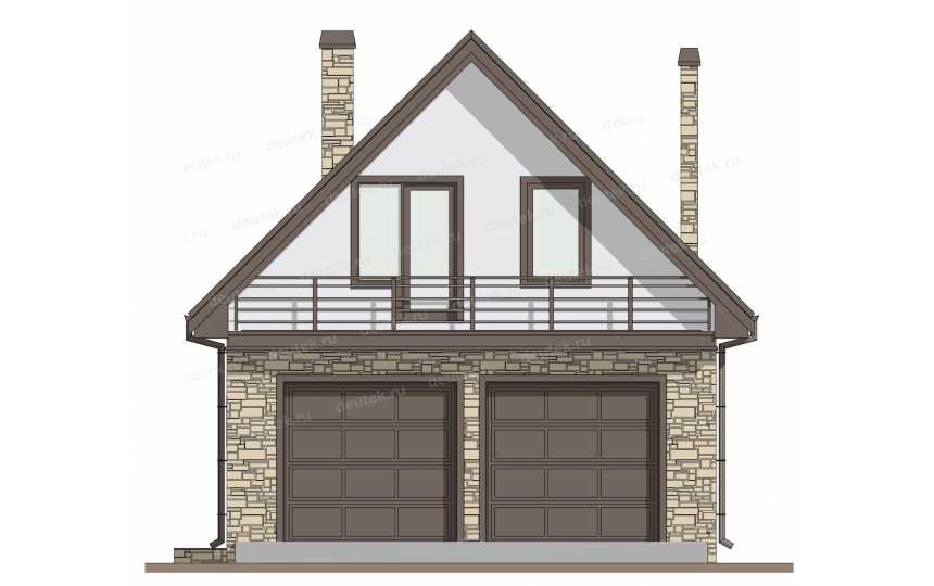 Дом с гаражом: стильный и современный дизайн, отделка фасада на фото