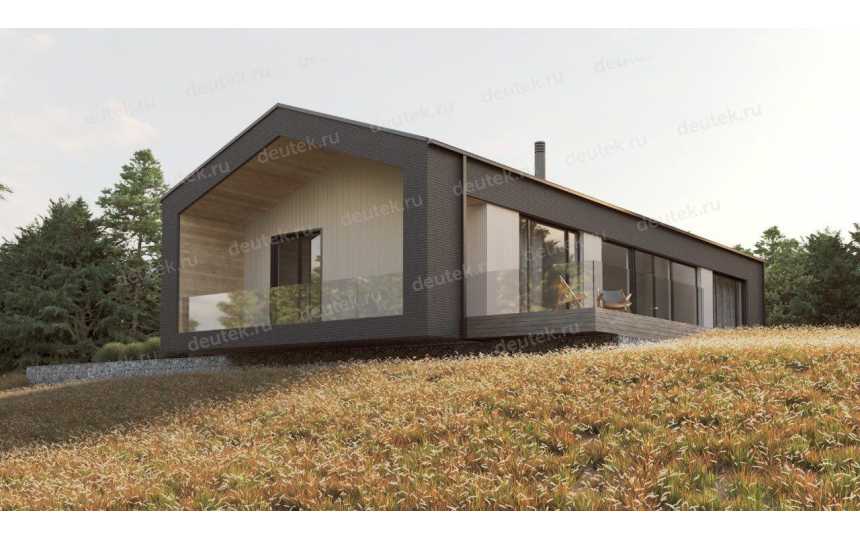 Проект одноэтажного жилого дома в стиле Барнхаус KVR-3