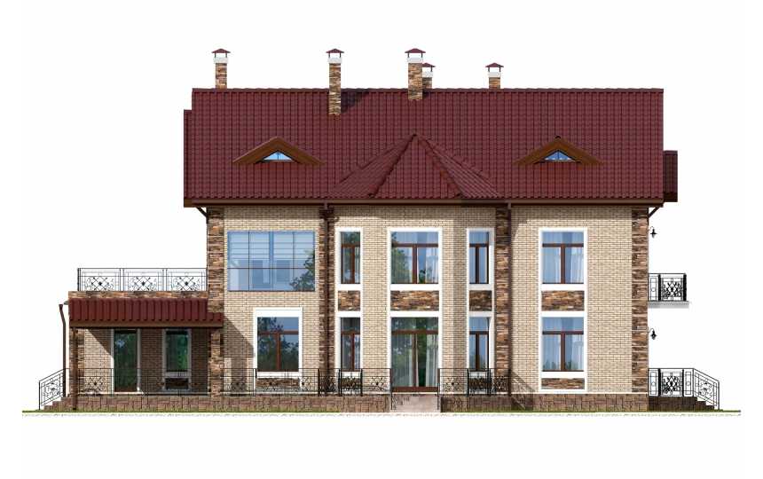 Проект двухэтажного дома с площадью до 350 кв м и бильярдной KVR-17