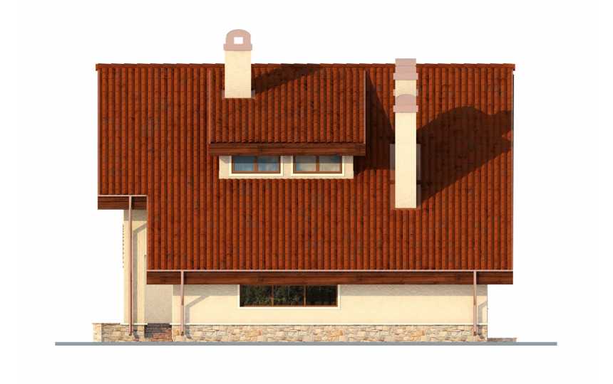 Проект двухэтажного жилого дома в европейском стиле с одноместным гаражом KVR-25