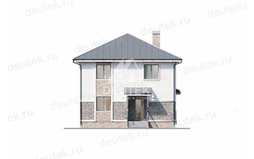 Проект двухэтажного жилого дома в европейском стиле с террасой KVR-42