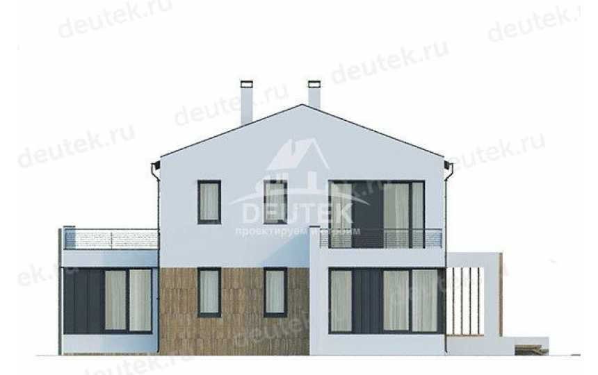 Проект двухэтажного жилого дома в европейском стиле с террасой KVR-59