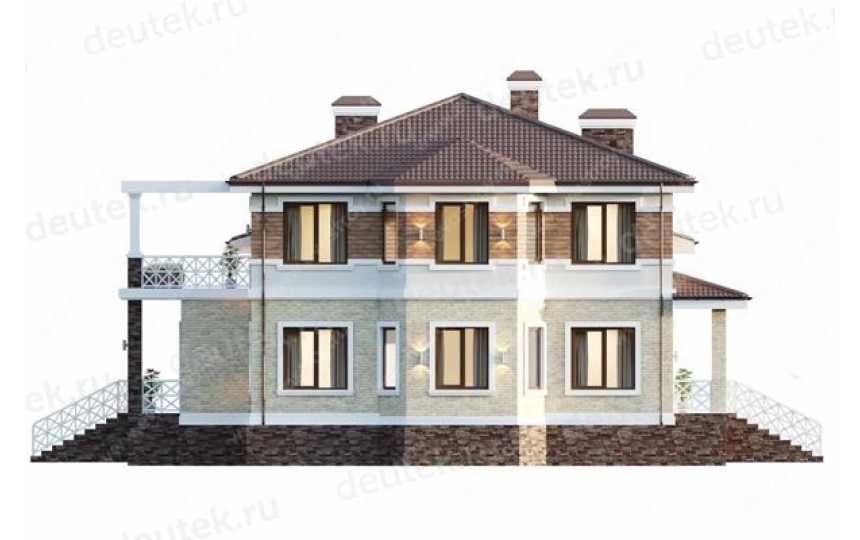 Проект двухэтажного дома с площадью до 300 кв м с кабинетом KVR-140