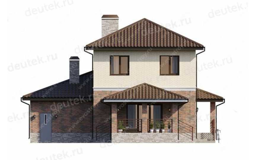 Проект двухэтажного дома с площадью до 200 кв м и одноместным гаражом KVR-142