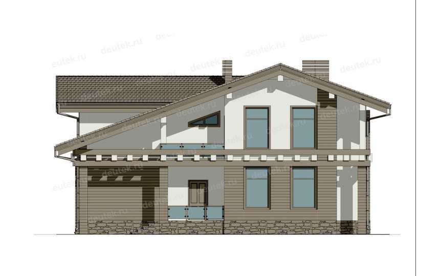 Проект двухэтажного дома с сауной, вторым светом и террасой DTE-157