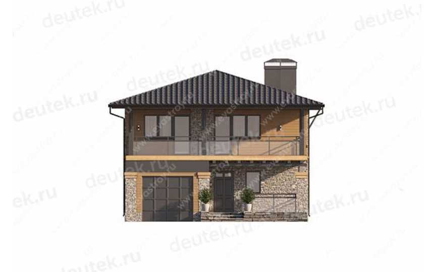 Проект узкого двухэтажного дома с одноместным гаражом LK-30