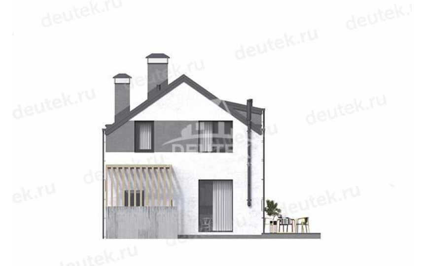 Проект жилого узкого двухэтажного дома из керамических блоков с размерами 16 м на 11 м LK-117