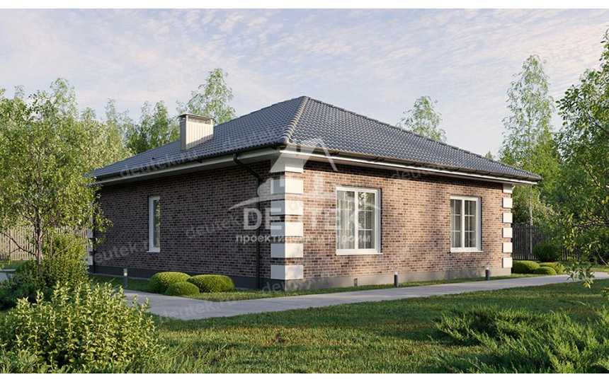 Проект жилого одноэтажного дома с размерами 9 м на 13 м и площадью до 100 кв м - LK-170