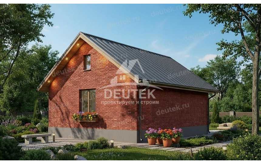 Проект дачного одноэтажного дома с площадью до 50 кв м - LK-295