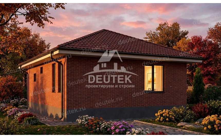 Проект одноэтажной бани с террасой - LK-297