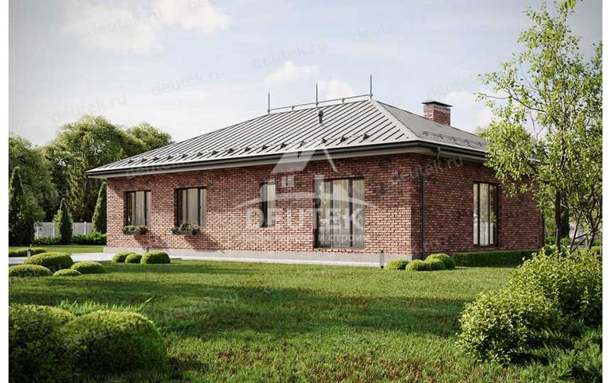 Проект жилого одноэтажного дома с кабинетом - LK-300