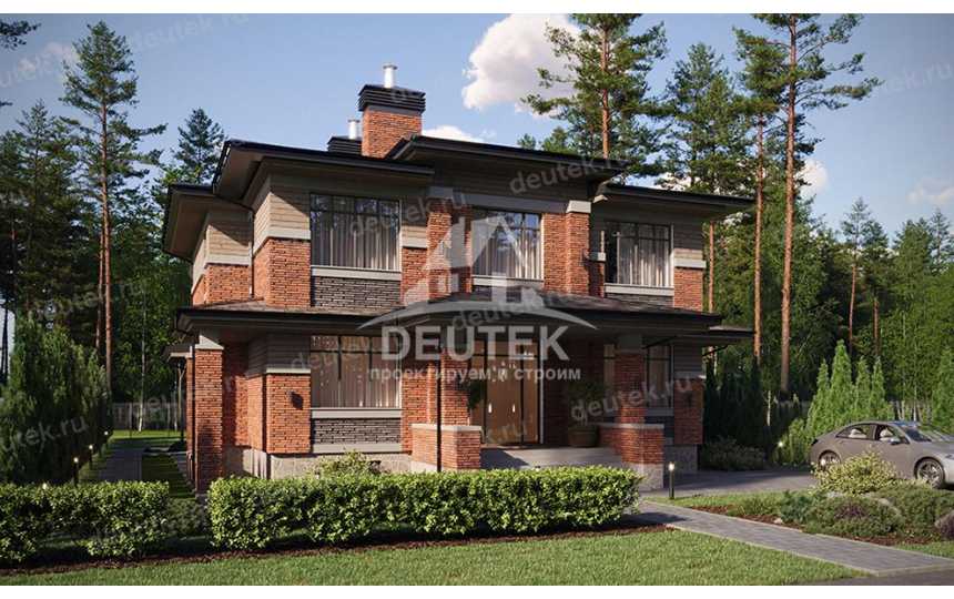 Проект узкого двухэтажного дома с подвалом - LK-309