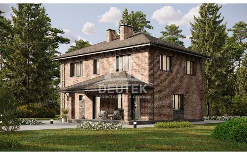 Проект жилого двухэтажного дома с пятью спальнями - LK-311