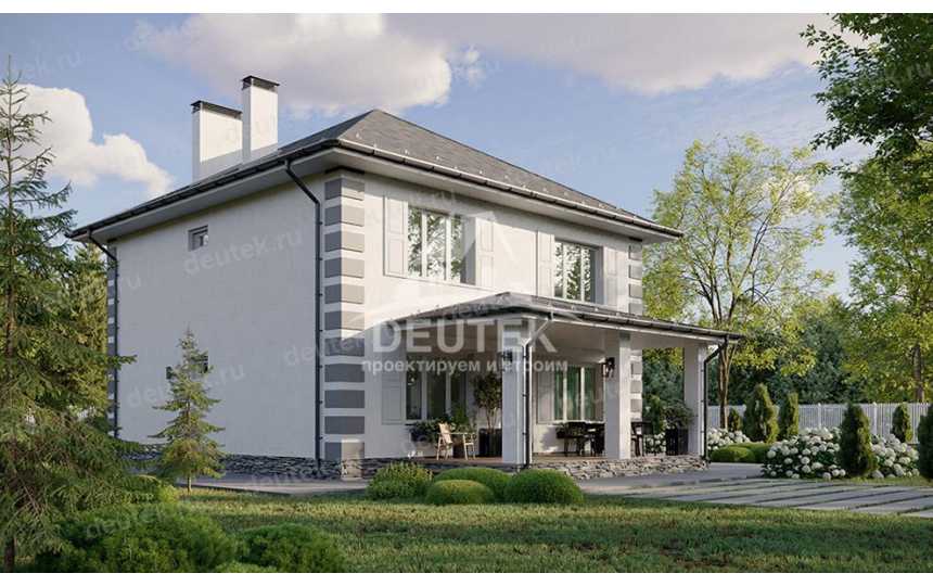 Проект узкого одноэтажного дома с площадью 150 кв м - LK-313