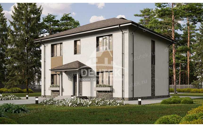 Проект жилого двухэтажного дома с размерами 13 м на 10 м - LK-316