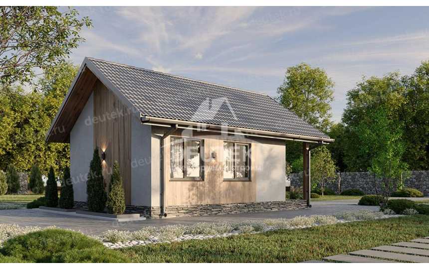 Проект небольшого одноэтажного домика для отдыха - LK-325