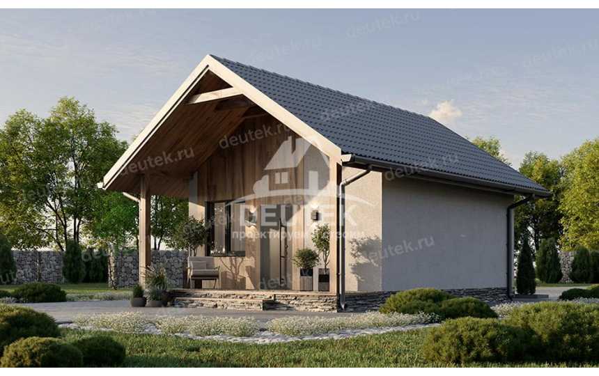 Проект небольшого одноэтажного домика для отдыха - LK-325