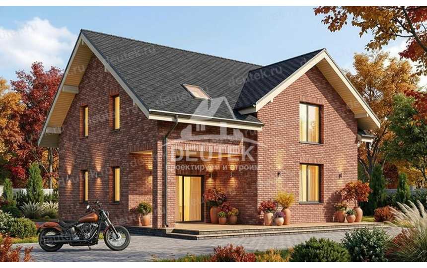 Проект загородного двухэтажного дома с размерами 10 м на 14 м - LK-330