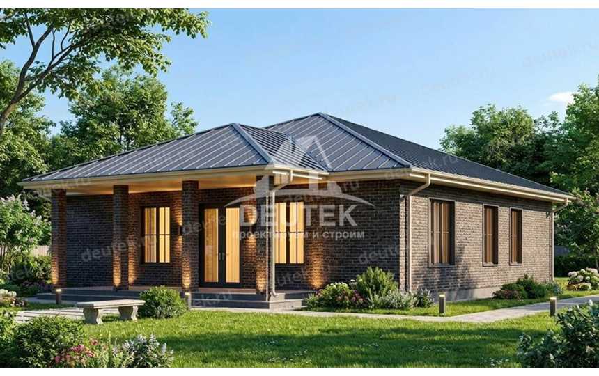 Проект узкого двухэтажного дома с кабинетом - LK-354