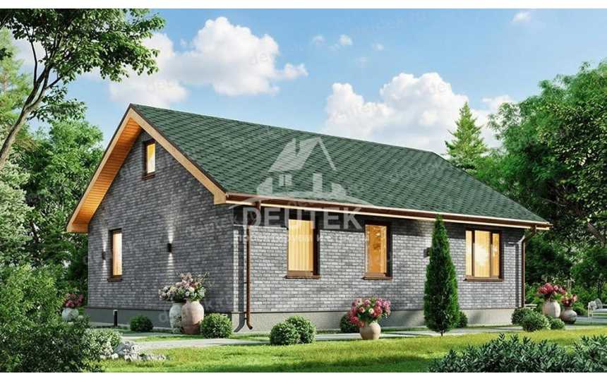 Проект дачного одноэтажного дома с размерами 15 м на 13 м - LK-419