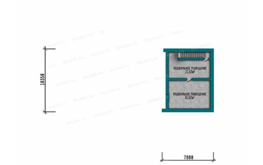 Проект загородного одноэтажного дома с двухместным гаражом и подвалом - LK-425