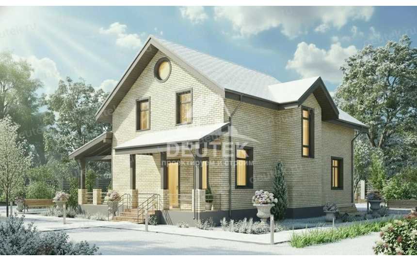  Проект дома 199 м² с мансардой — 3 спальни, сауна и терраса 38,49 м² - LK-553