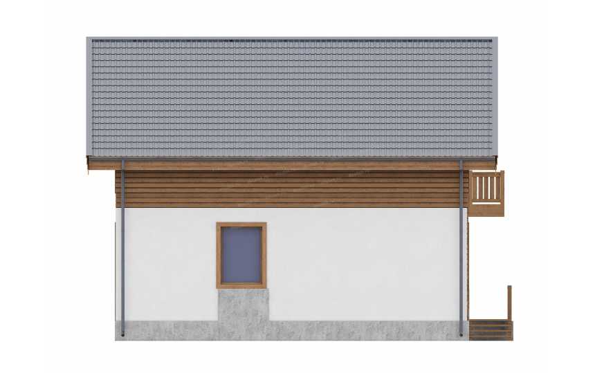 Проект двухэтажного дома по каркасной технологии в европейском стиле DTE3