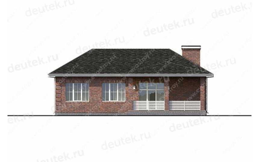 Проект узкого одноэтажного дома с гаражом и кабинетом LK-4