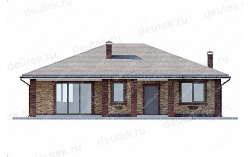Проект квадратного одноэтажного дома с размерами 13 м на 14 м LK-31
