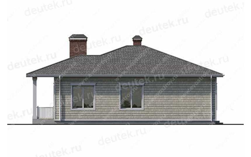 проект одноэтажного дома с одноместным гаражом  LK-34