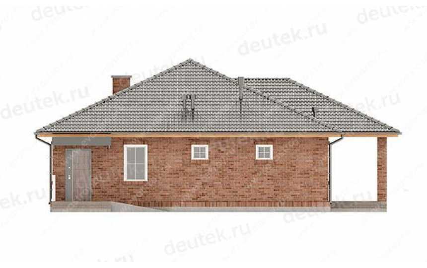проект узкого одноэтажного дома с размерами 18 м на 14 м LK-37
