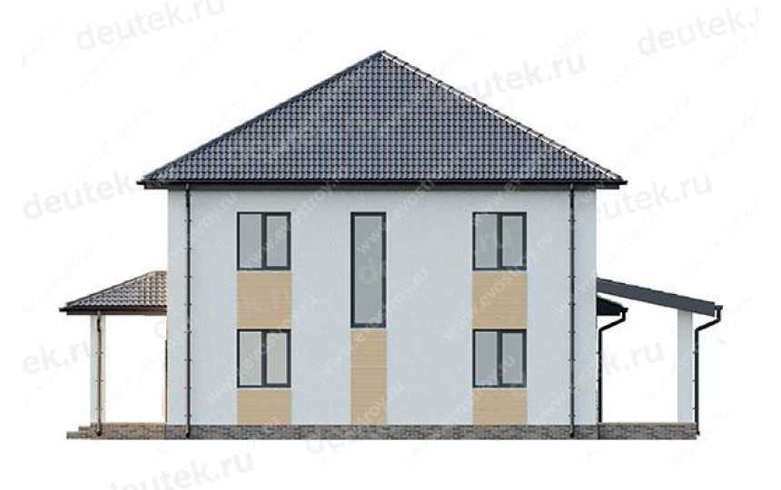 проект двухэтажного дома с одноместным гаражом LK-39