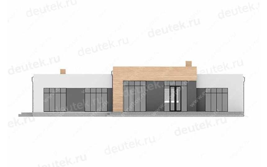 проект узкого одноэтажного дома с размерами 22 м на 13 м LK-43