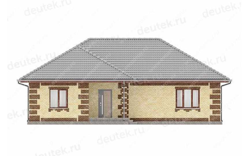 проект узкого одноэтажного дома площадью до 150 кв. м LK-46
