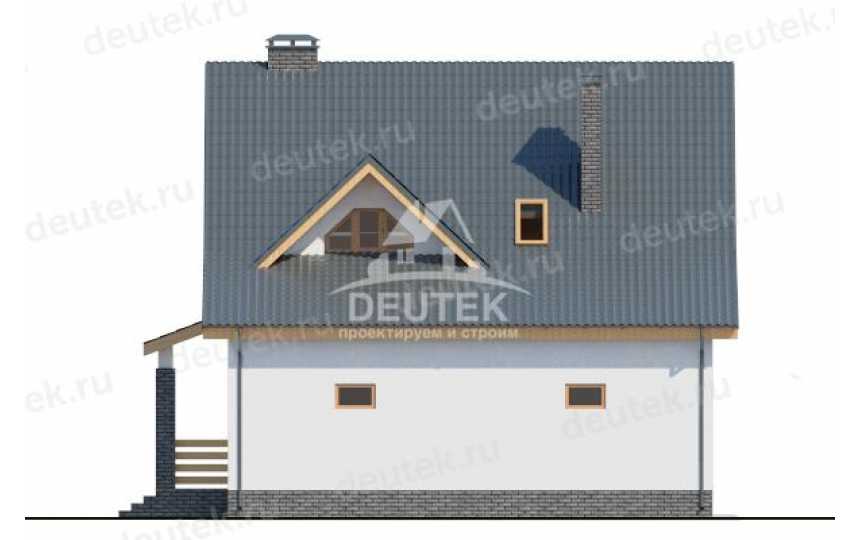 Проект жилого двухэтажного дома в европейском стиле с одноместным гаражом LK-54