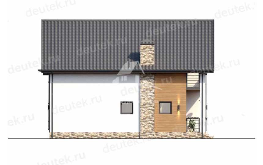 Проект жилого двухэтажного дома в европейском стиле с большими окнами LK-87