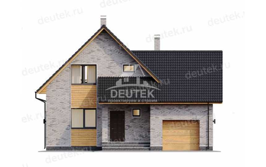 Проект жилого двухэтажного дома в европейском стиле с одноместным гаражом LK-92