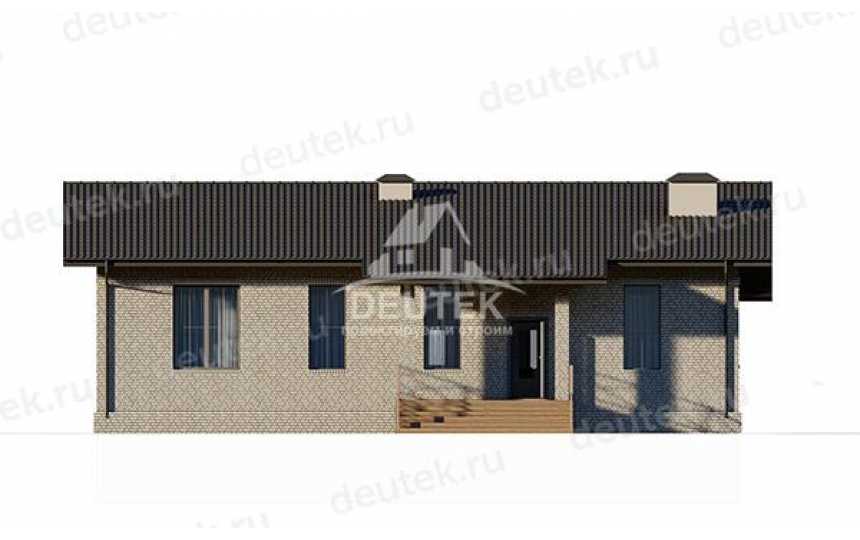 Проект жилого одноэтажного дома из керамических блоков в европейском стиле с размерами 16 м на 18 м и площадью до 200 кв м LK-111