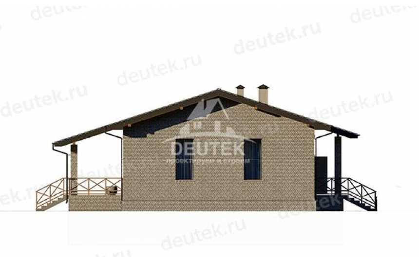 Проект жилого одноэтажного дома из керамических блоков в европейском стиле с размерами 16 м на 18 м и площадью до 200 кв м LK-111