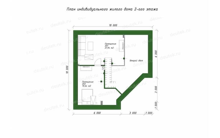 Индивидуальный двухэтажный жилой дом c сауной DTE-179