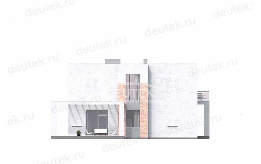 Проект жилого двухэтажного дома из газобетона с двухместным гаражом и большими окнами LK-119