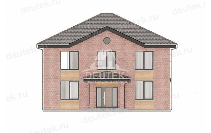 Проект жилого двухэтажного дома в европейском стиле из газобетона с площадью до 250 кв м и размерами 13 м на 15 м LK-122